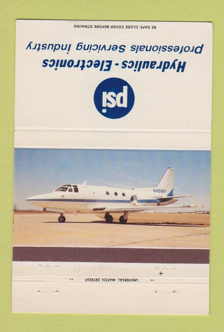 Matchbook Cover - PSI Hydraulics Electronics Livonia MI 40 Strike