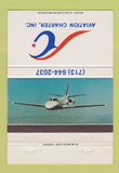 Matchbook Cover - Aviation Charger Houston TX 40 Strike