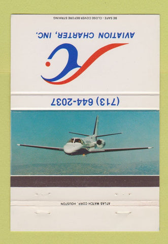 Matchbook Cover - Aviation Charger Houston TX 40 Strike