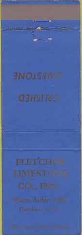 Matchbook Cover - Fletcher Limestone Co Fletcher NC
