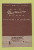 Matchbook Cover - US Army Fred Harvey WEAR 40 Strike