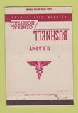 Matchbook Cover - Bushnell General Hospital Birgham City UT Army 40 Strike