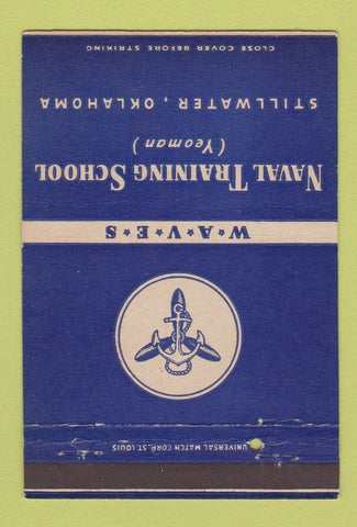 Matchbook Cover - Naval Training School Stillwater OK postcard 40 Strike