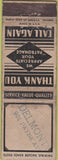 Matchbook Cover - Delmont Match Corp STAMPED WORN