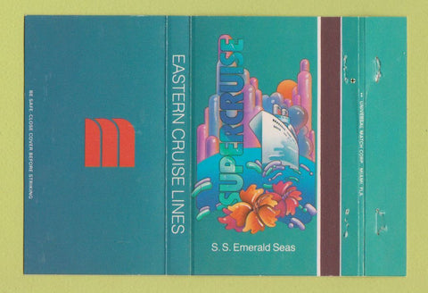 Matchbook Cover - Eastern Cruise Lines SS Emerald Seas 40 Strike