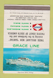 Matchbook Cover - Grace Line Cruise 40 Strike