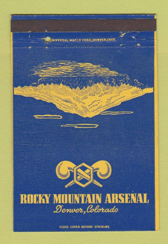 Matchbook Cover - Rocky Mountain Arsenal Denver Colorado military  40 Strike