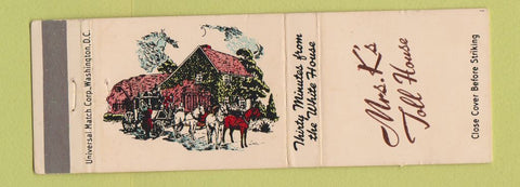 Matchbook Cover - Mrs. Ke's Toll House Silver Spring MD