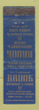 Matchbook Cover - Brook Restaurant Mimi Beach FL WORN