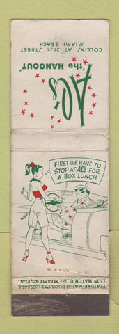 Matchbook Cover - Al's Hangout Miami Beach fl girlie feature POOR