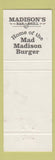 Matchbook Cover - Madison's Bar Grill Portland OR