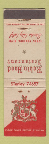 Matchbook Cover - Robin Hood Restaurant Studio City CA WEAR
