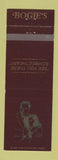 Matchbook Cover - Bogie's Restaurant Tyngsboro MA