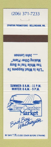 Matchbook Cover - Bay Center Market Birch Bay WA