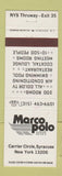 Matchbook Cover - Marco Polo Inn Syracuse NY WEAR