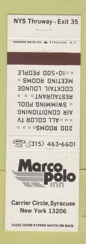 Matchbook Cover - Marco Polo Inn Syracuse NY WEAR