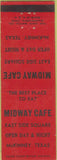 Matchbook Cover - Midway Cafe McKinney TX