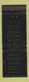 Matchbook Cover - Annie Oakley Motel Oakley KS WEAR