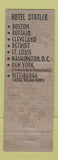 Matchbook Cover - Hotel William Penn Statler Pittsburgh PA