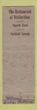 Matchbook Cover - Novak's Towne Terrace Brookline MA