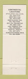 Matchbook Cover - Continental Investment Corp Memphis TN WEAR