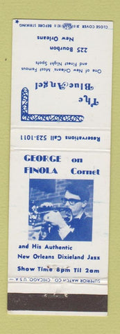 Matchbook Cover - The Blue Angel New Orleans LA Jazz George Finola