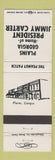 Matchbook Cover - Plains GA Home of President Jimmy Carter Peanut Patch
