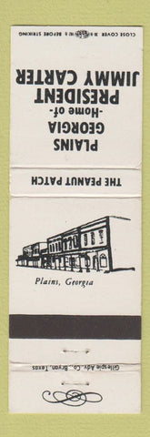 Matchbook Cover - Plains GA Home of President Jimmy Carter Peanut Patch