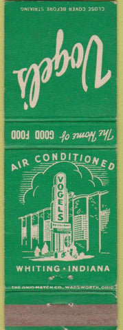 Matchbook Cover - Vogel's Whiting IN