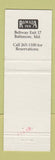 Matchbook Cover - Les Amis Restaurant Baltimore MD