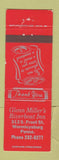 Matchbook Cover - Glen Miller's Riverboat Inn Wormleysburg PA