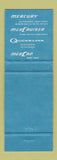Matchbook Cover - Mercury Boat Motors Adeodat Thibault Stratford Centre QC WEAR