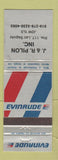 Matchbook Cover - Evinrude Boat Motors J&R Pilon Lac Saguey QC  WEAR