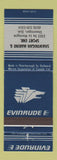 Matchbook Cover - Evinrude Boat Motors Shawinigan QC