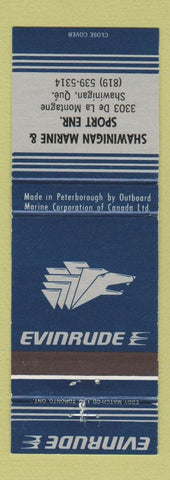 Matchbook Cover - Evinrude Boat Motors Shawinigan QC