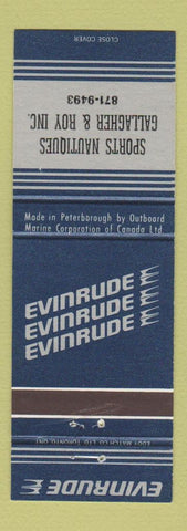 Matchbook Cover - Evinrude Boat Motors Sports Nautiques Gallagher Roy QC