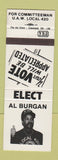 Matchbook Cover - UAW Auto Workers Union Al Burgan Election