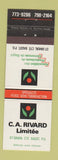 Matchbook Cover - CA Rivard Limited St Simon Bagot QC agriculture
