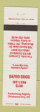 Matchbook Cover - David Sugg International Fan Club Oklahoma City OK