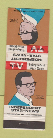 Matchbook Cover - Independent Star Newspaper CA