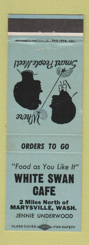 Matchbook Cover - White Swan Cafe Marysville WA
