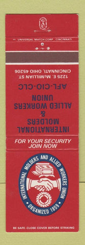 Matchbook Cover - International Molders Allied Workers Union Cincinnati OH
