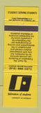 Matchbook Cover - Federation of Students University of Waterloo IA