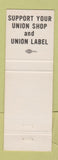 Matchbook Cover - Lake County AFL CIO Central Labor Union East Chicago IN