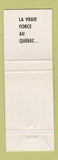 Matchbook Cover - FTQ Union Montreal QC