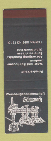 Matchbook Cover - Weinbaugenossenschaft Schinznach Bad SAMPLE Switzerland