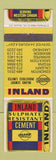 Matchbook Cover - Inland Cement Edmonton Calgary AB Saskatoon Regina