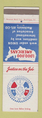 Matchbook Cover - International Association Machinists Union