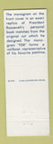 Matchbook Cover - Franklin D Roosevelt Monogram Replica Sailboat