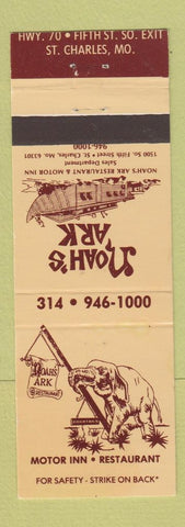 Matchbook Cover - Noah's Ark Restaurant Motor Inn ST Charles MO